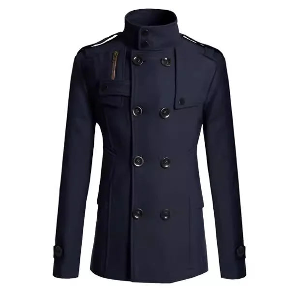 Steampunk Coat High Collar Double-Breasted Vintage