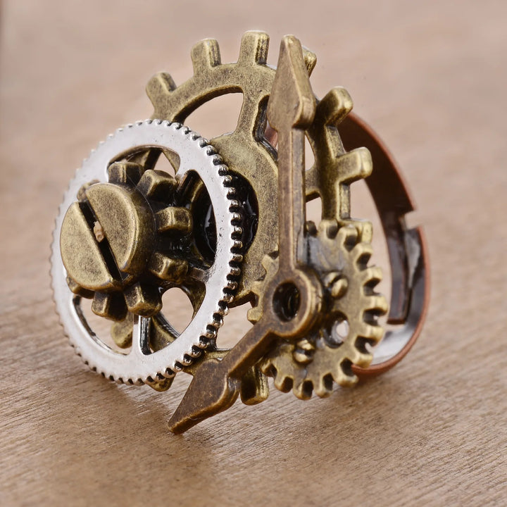 Set Of Steampunk Clock Gear Rings