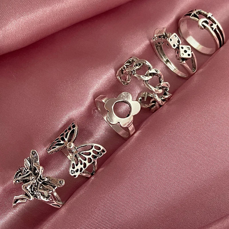 Set Of Steampunk Design Rings