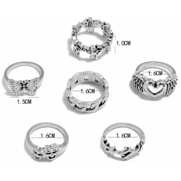 Set Of Steampunk Rings For Women chic