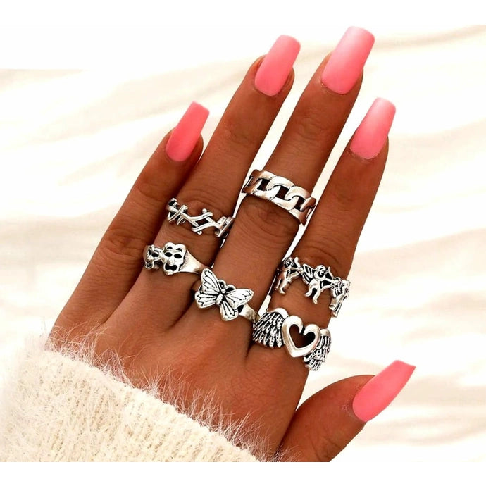 Set Of Steampunk Rings For Women elegant