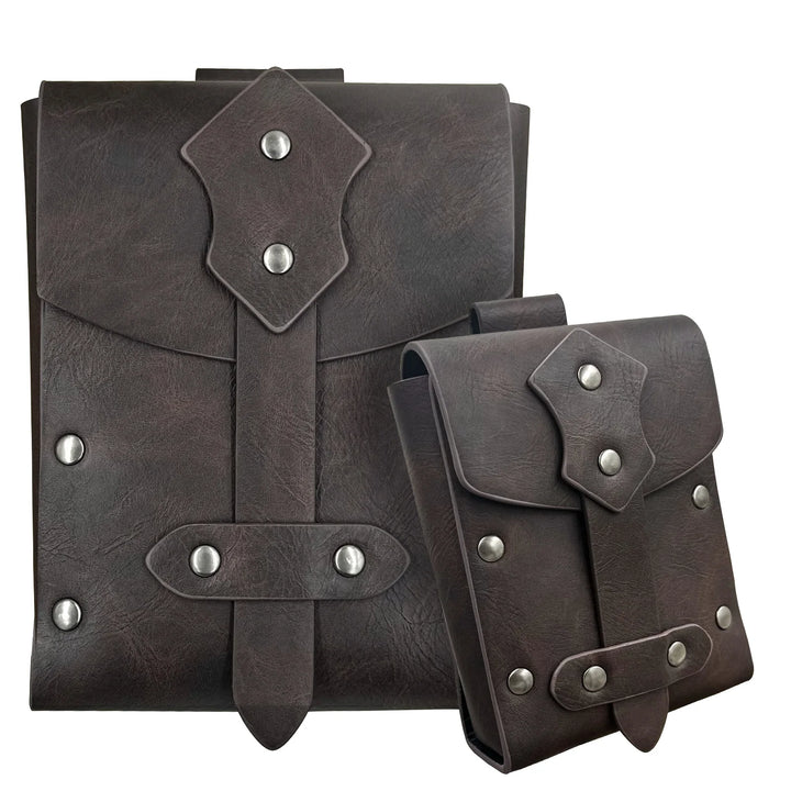 Set of Riveted Medieval Steampunk Bags chic