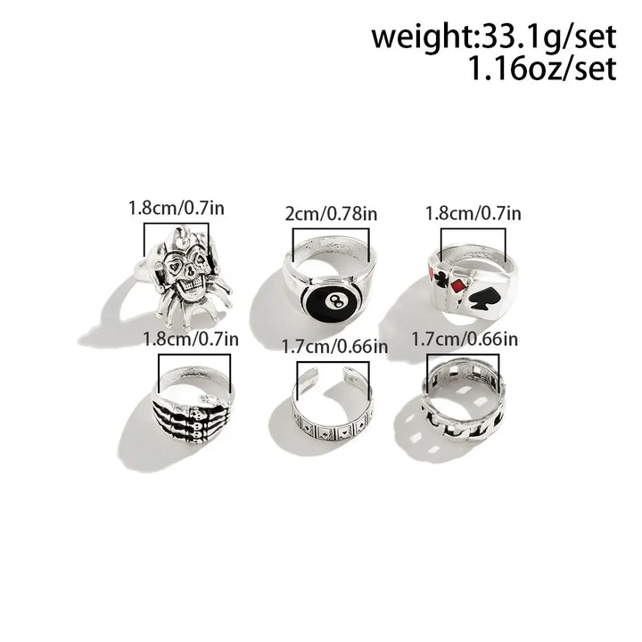 Set of Stylish Steampunk Rings quality