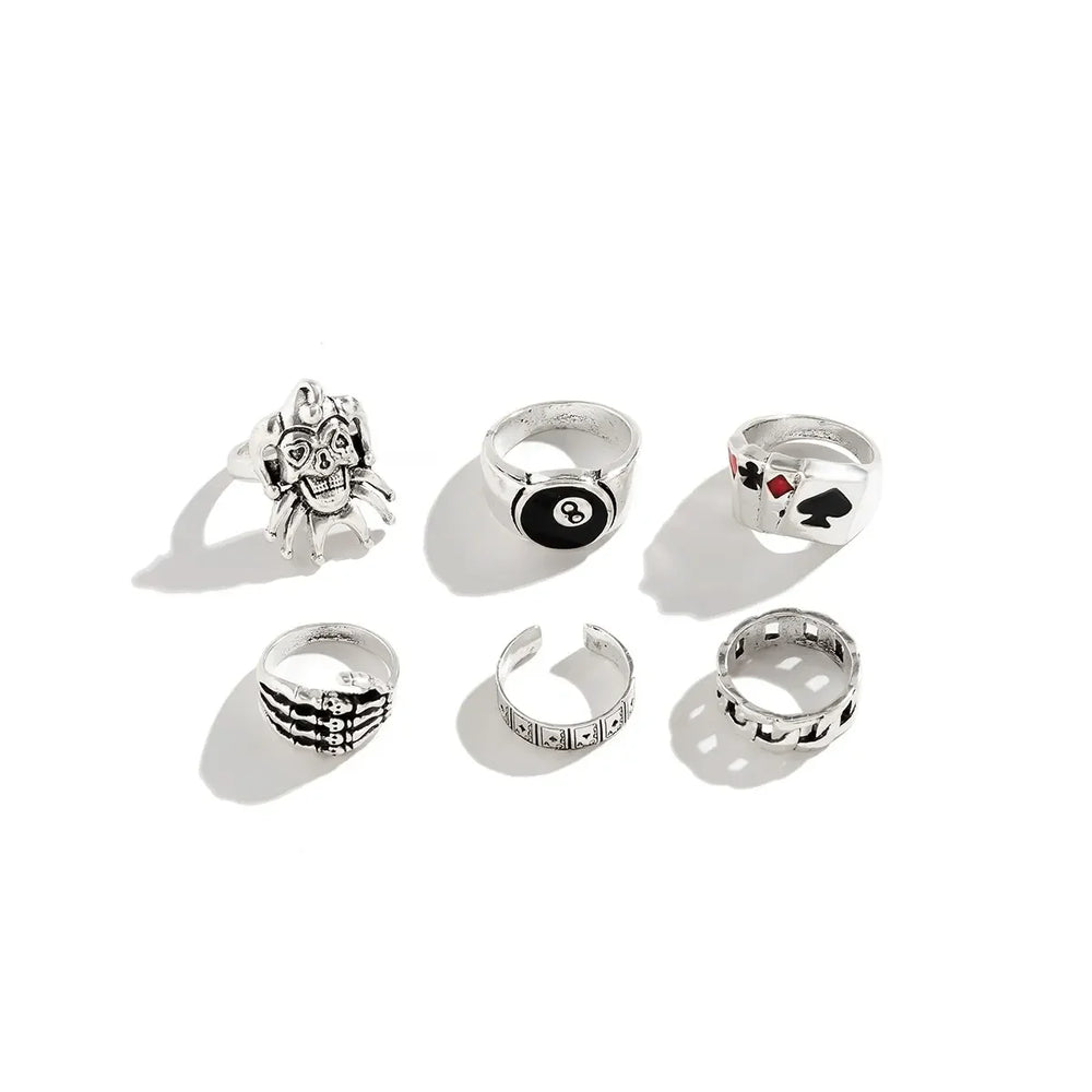 Set of Stylish Steampunk Rings tendance