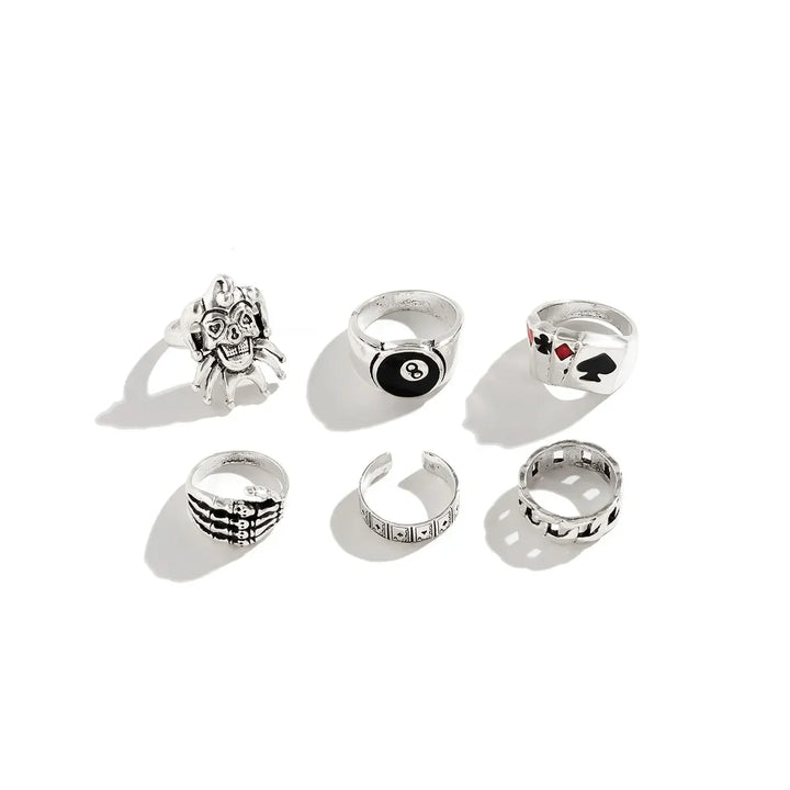Set of Stylish Steampunk Rings tendance