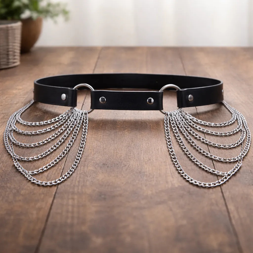 Sexy Steampunk Belt with Chains