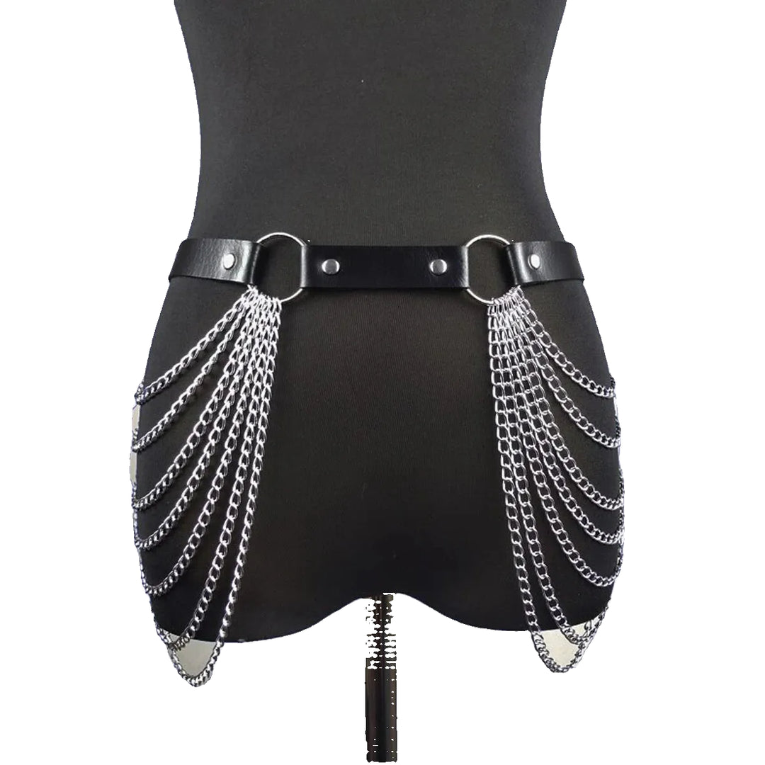 Sexy Steampunk Belt with Chains Stylish