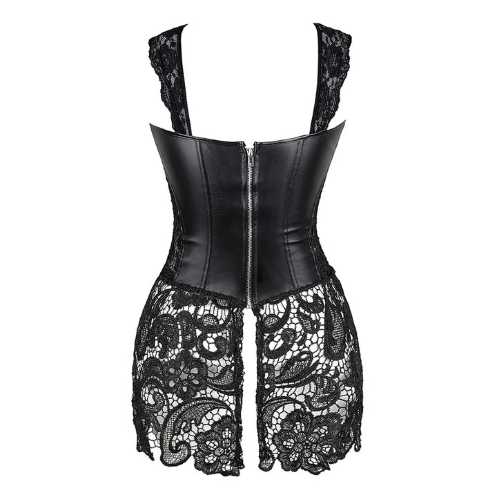 Sexy Steampunk Faux Leather Lingerie gothic