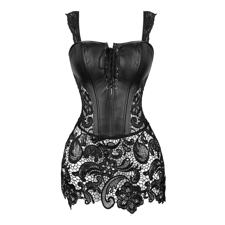Sexy Steampunk Faux Leather Lingerie seductive