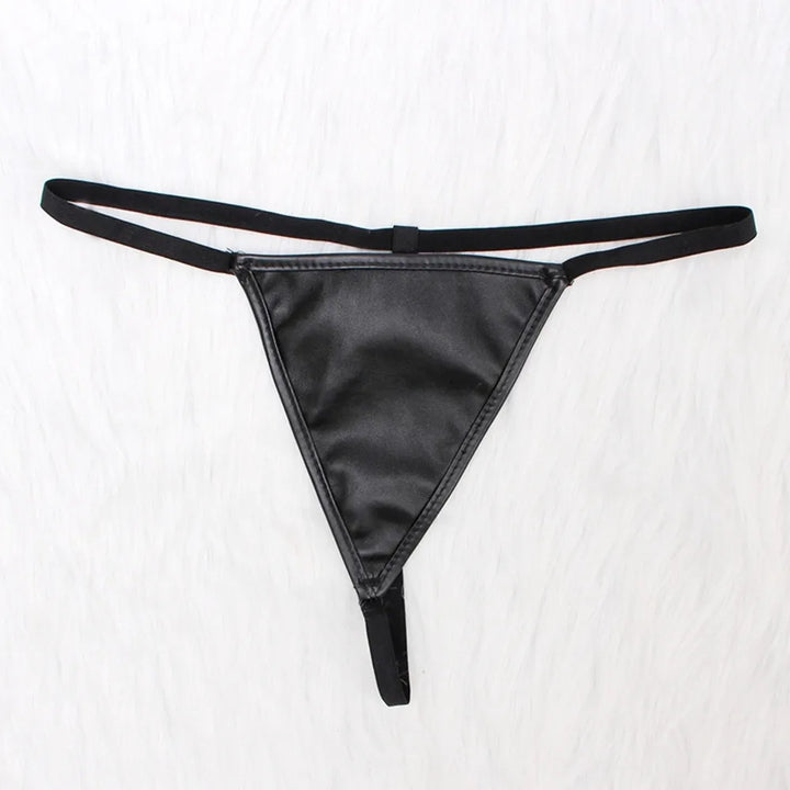 Sexy Steampunk Faux Leather Lingerie stylish