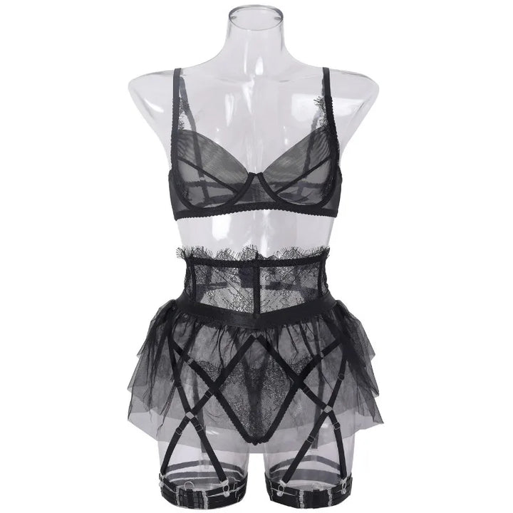 Sexy Steampunk Lingerie With Lace Ruffles daring