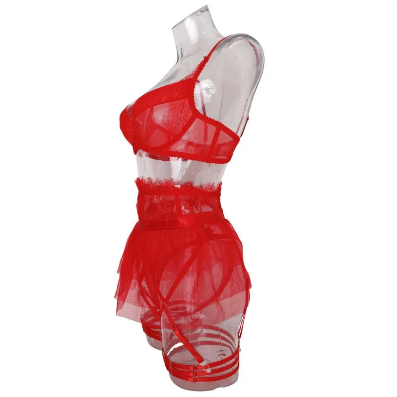 Sexy Steampunk Lingerie With Lace Ruffles dramatic