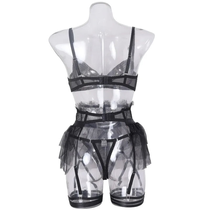 Sexy Steampunk Lingerie With Lace Ruffles refined