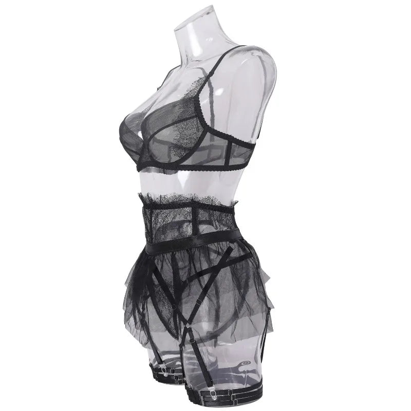 Sexy Steampunk Lingerie With Lace Ruffles vintage
