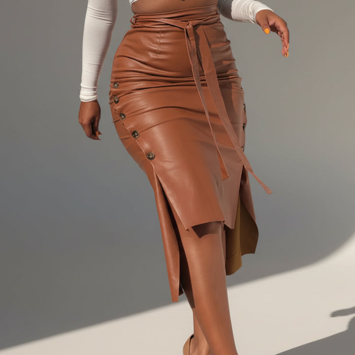 Sexy Steampunk Midi Skirt