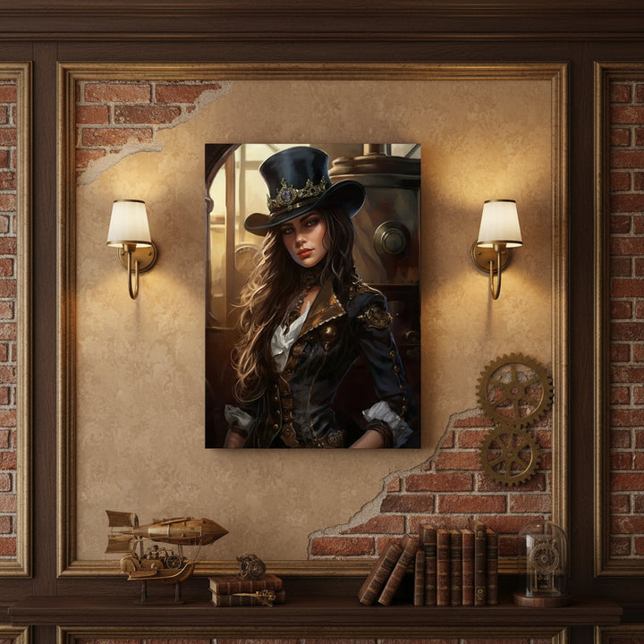Sexy Woman Steampunk Wall Art Poster
