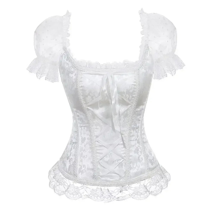 Short-Sleeved Steampunk Lolita Shirt White