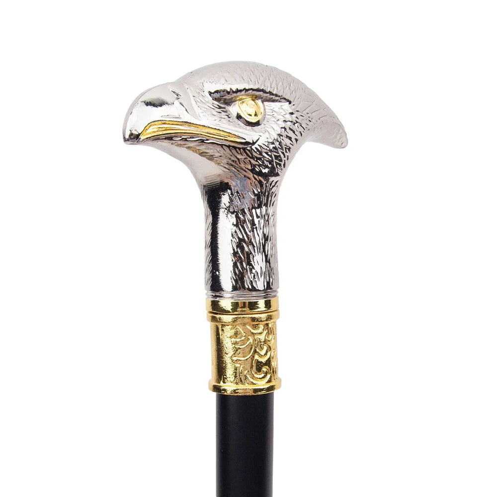 Silver And Gold Steampunk Eagle Cane