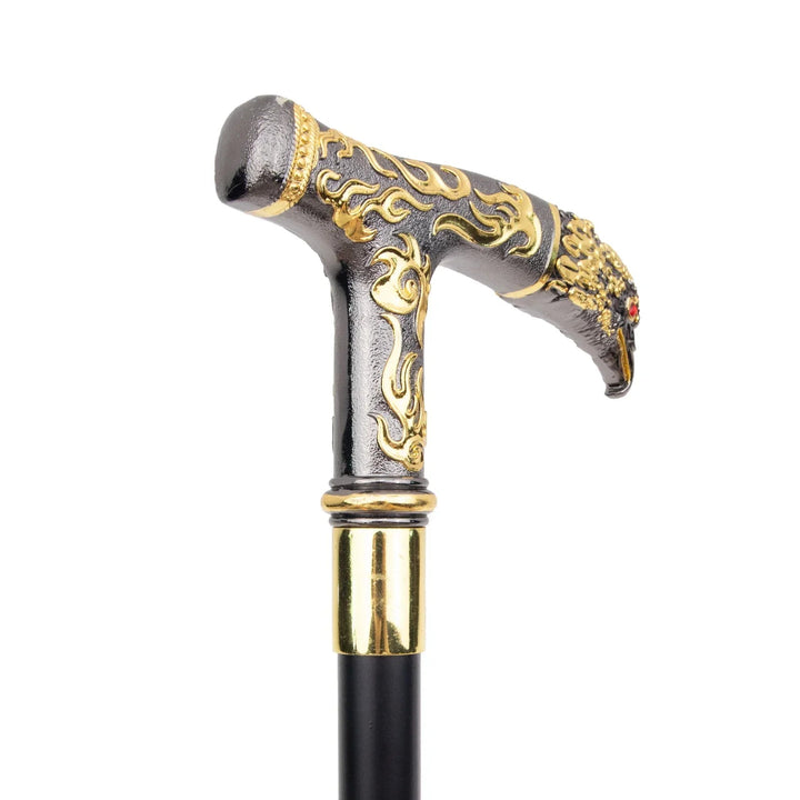 Silver And Gold Steampunk Eagle Cane tendance