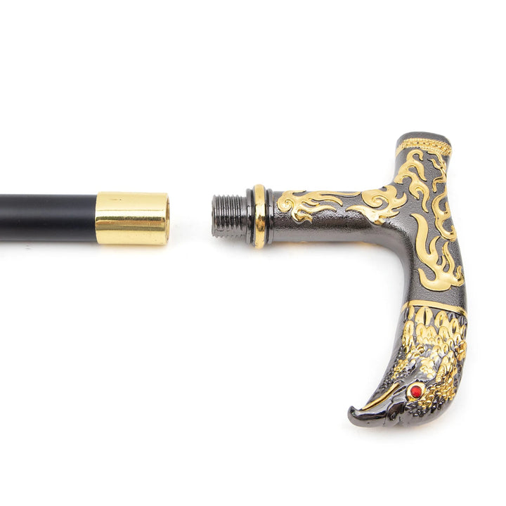 Silver And Gold Steampunk Eagle Cane vintage