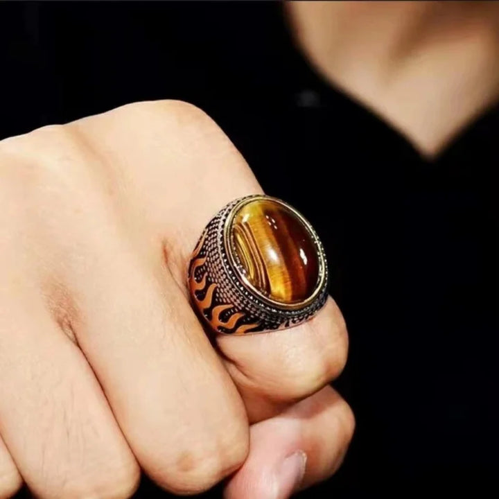 Silver And Gold Steampunk Ring chic