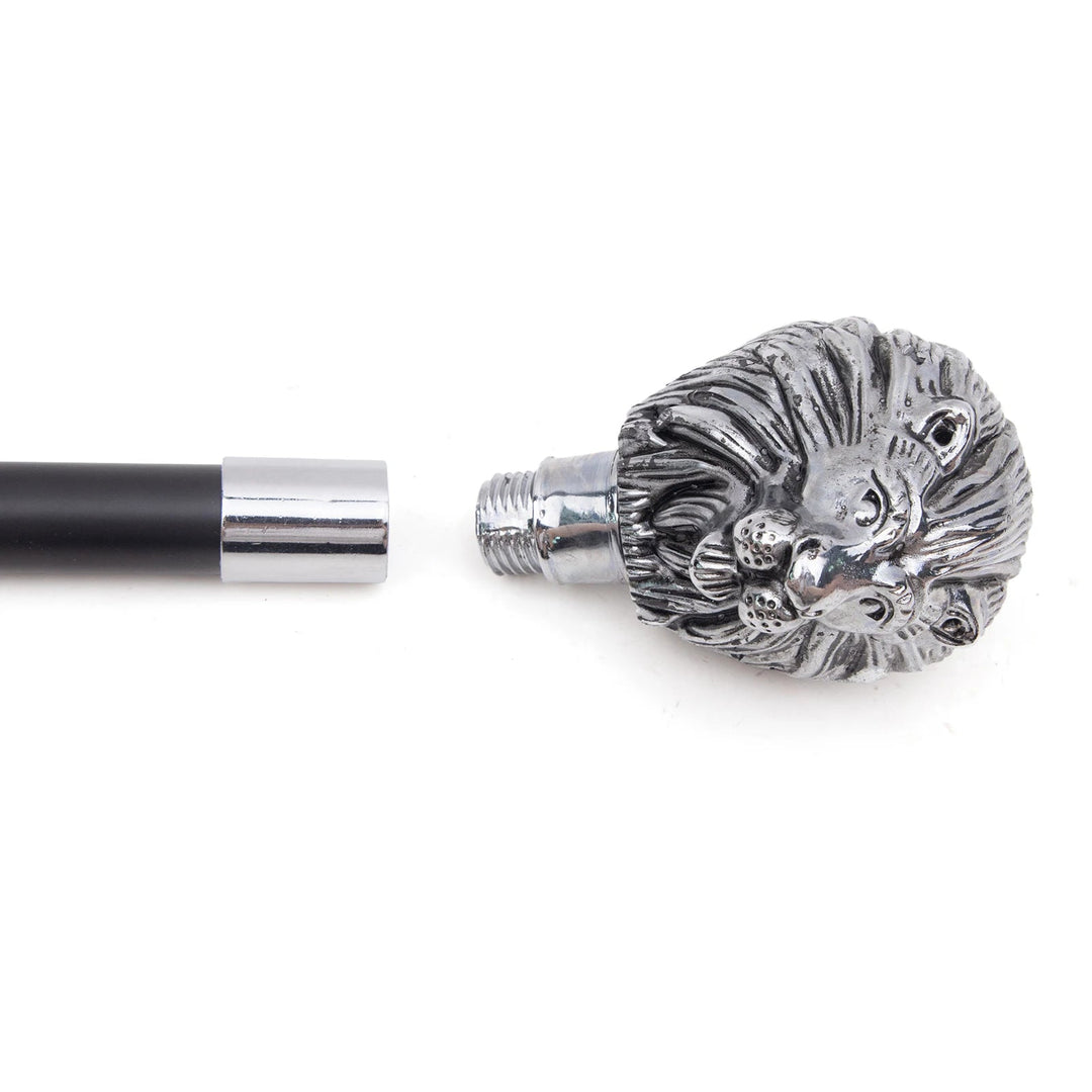 Silver Lion Steampunk Cane Head