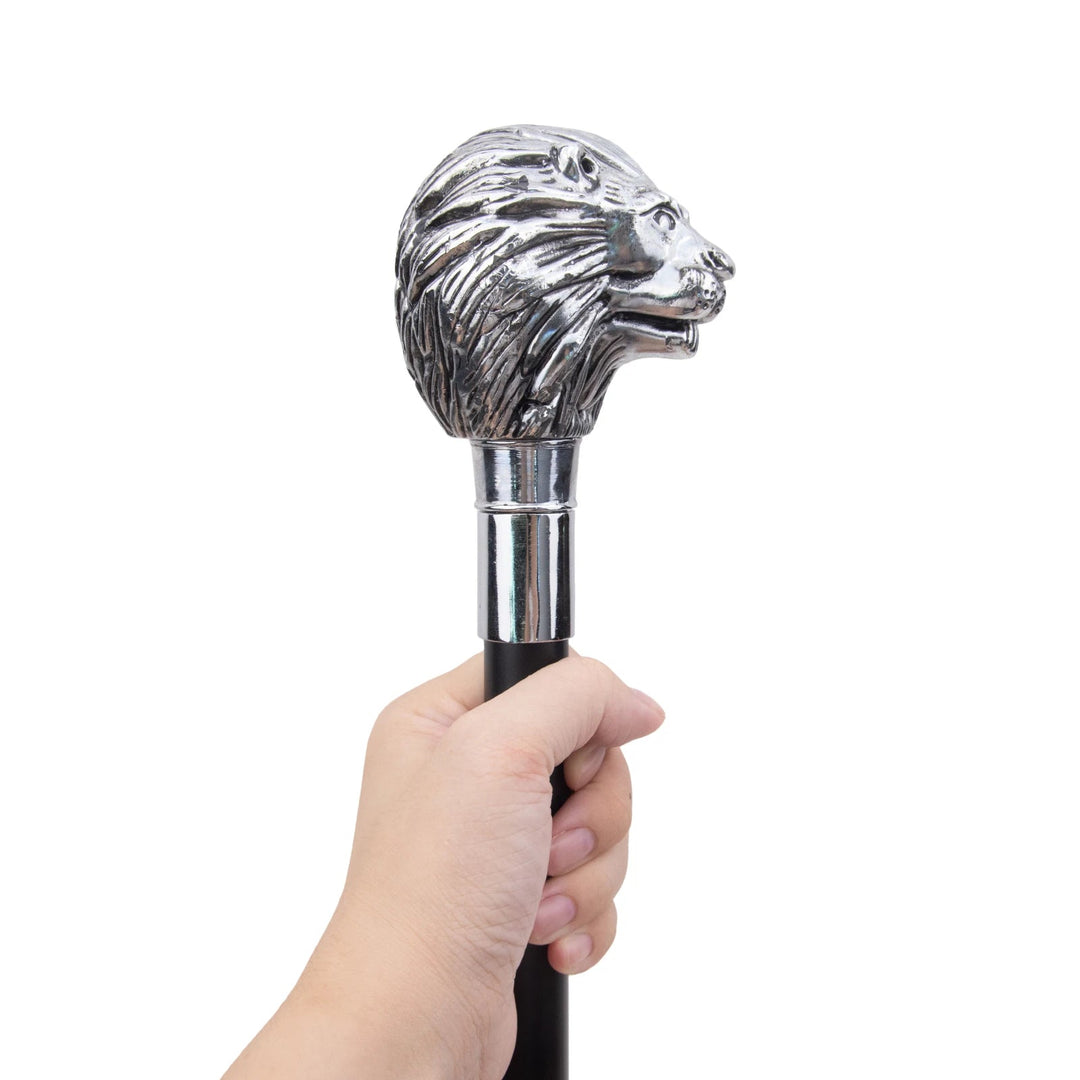 Silver Lion Steampunk Cane Stylish