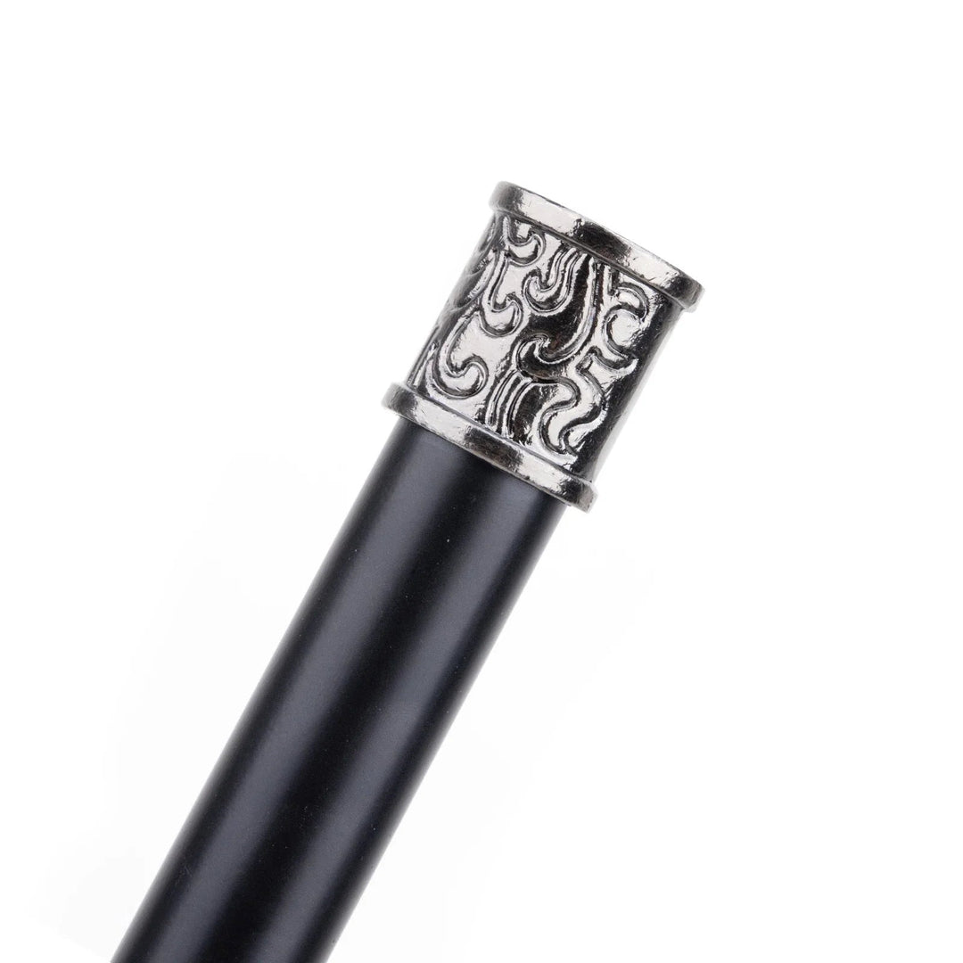 Silver Skull-Headed Steampunk Cane chic