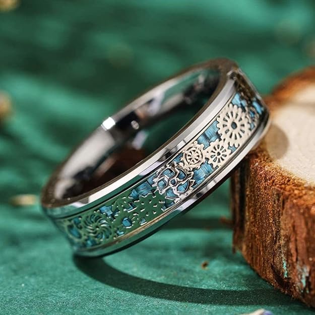 Silver Steampunk Ring With Gears