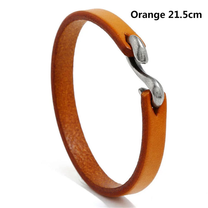 Sleek Leather Steampunk Bracelet premium