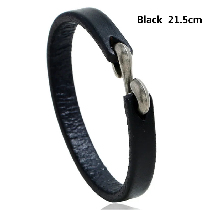 Sleek Leather Steampunk Bracelet rugged
