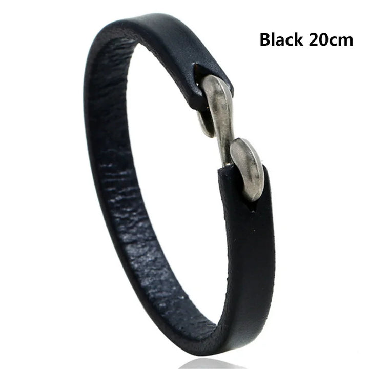 Sleek Leather Steampunk Bracelet timeless