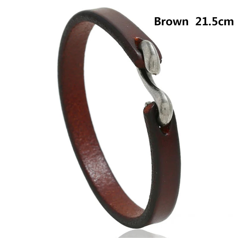 Sleek Leather Steampunk Bracelet unique