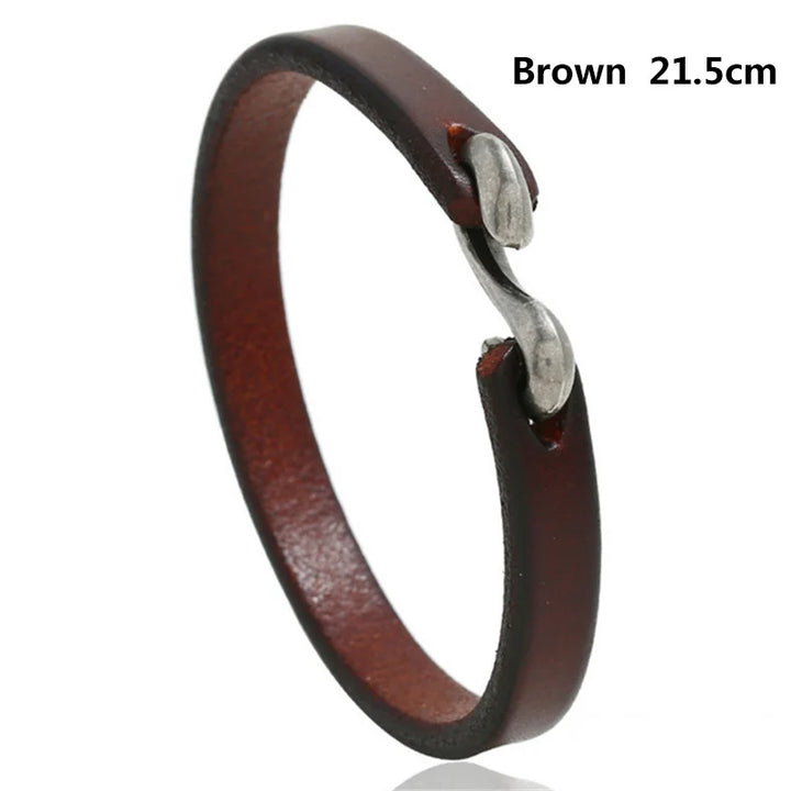 Sleek Leather Steampunk Bracelet unique