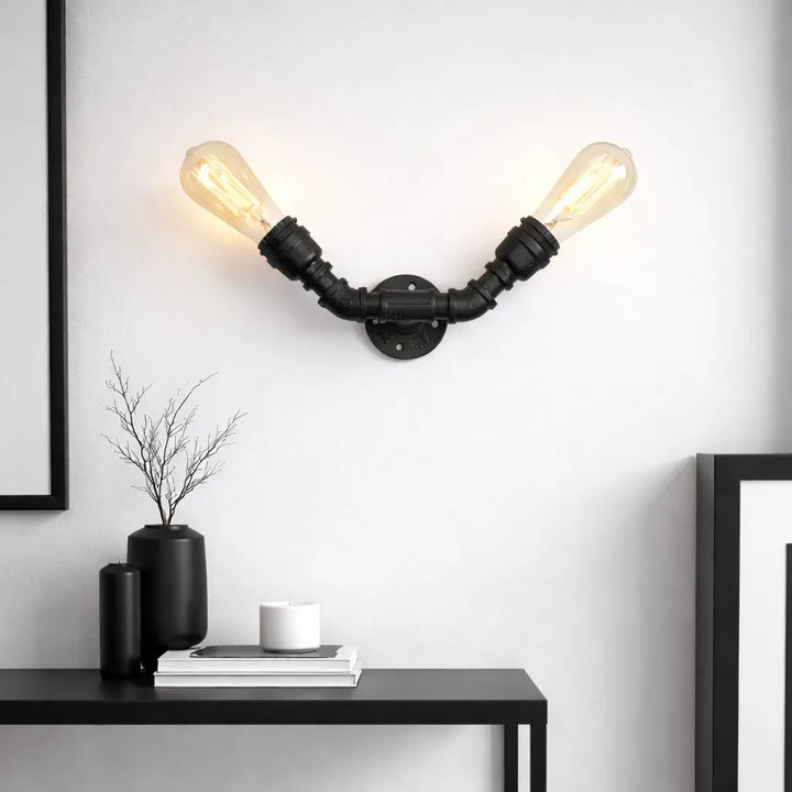 Sleek Steampunk Double-head Lamp