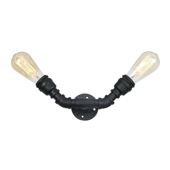 Sleek Steampunk Double-head Lamp Design