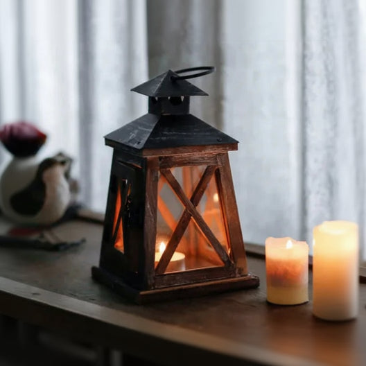 Sleek Wooden Steampunk Lantern