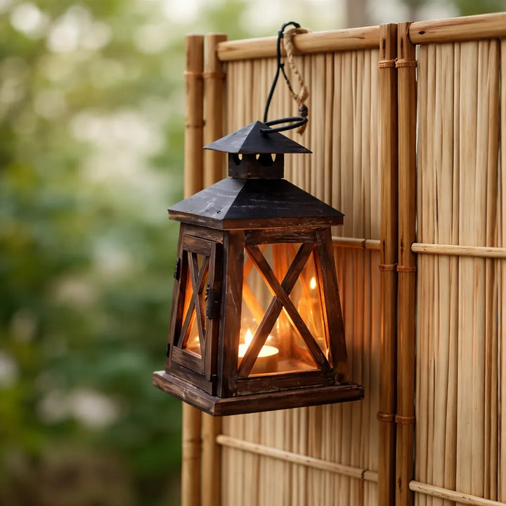 Sleek Wooden Steampunk Lantern Stylish