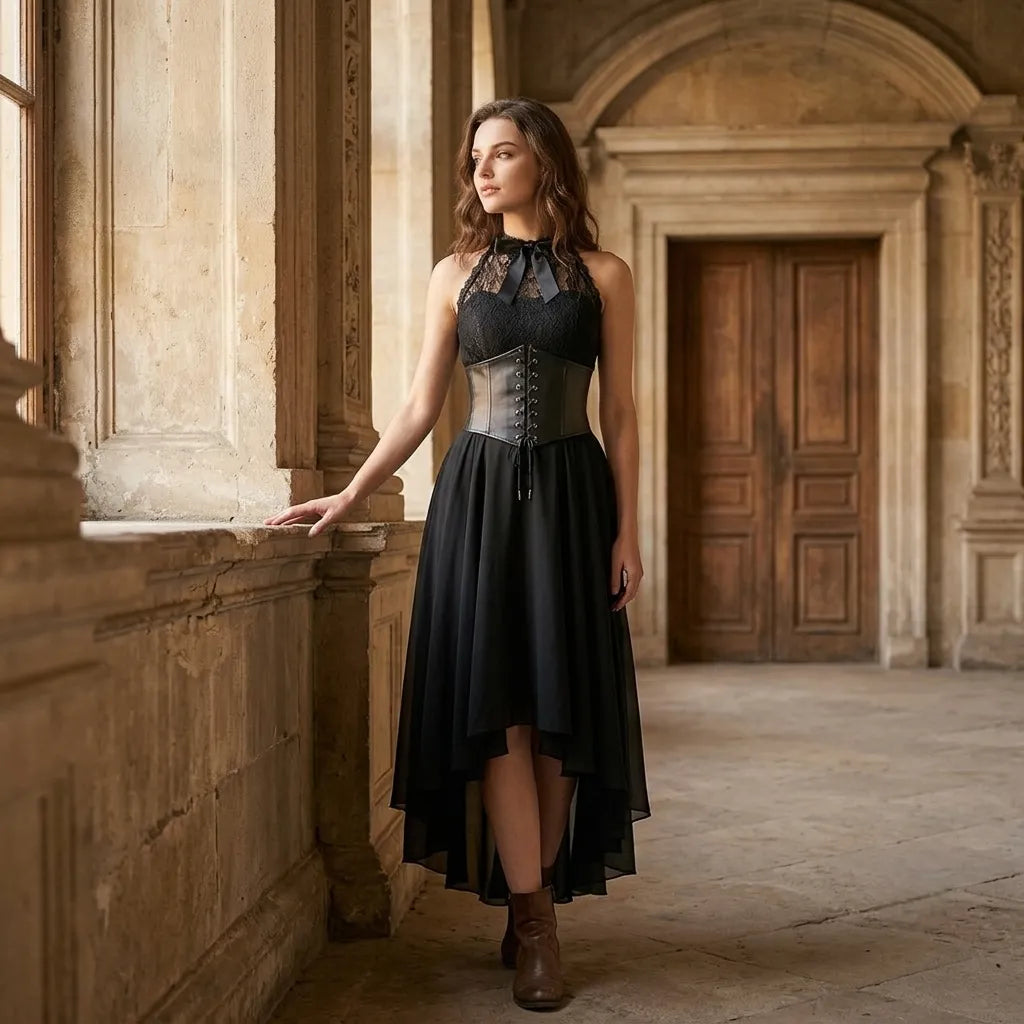 Sleeveless Victorian Steampunk Dress