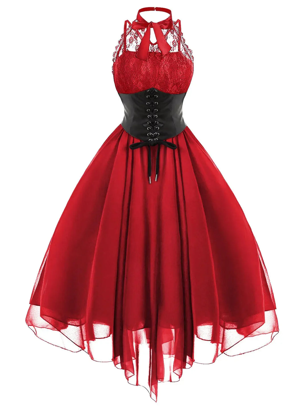 Sleeveless Victorian Steampunk Dress Chic