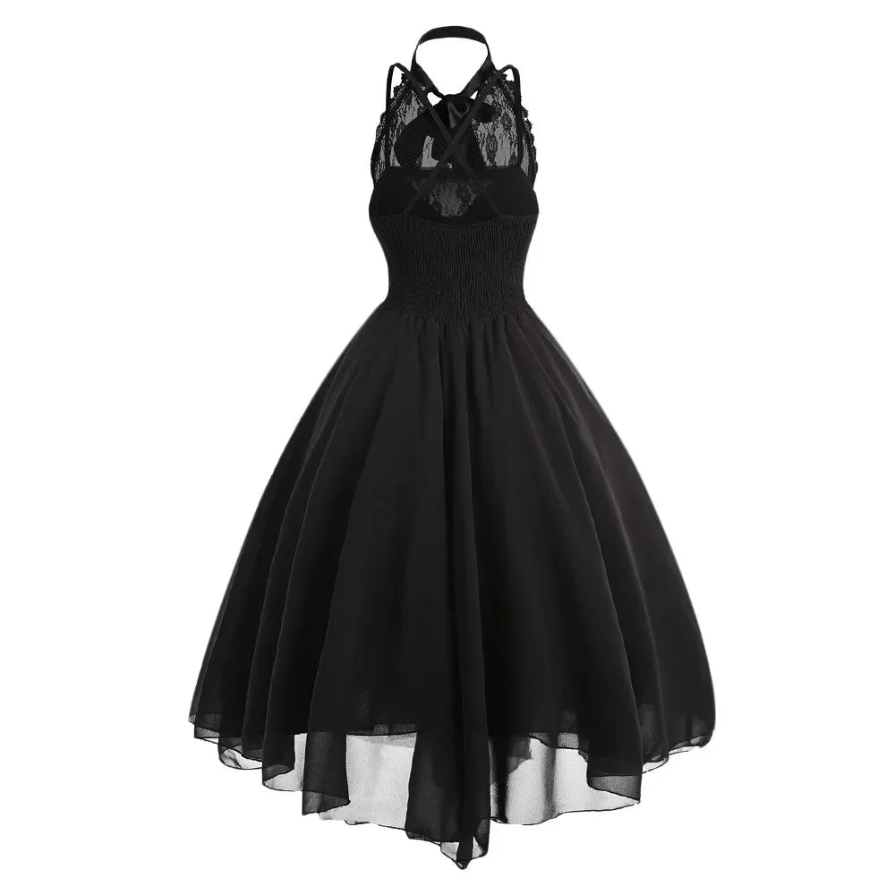 Sleeveless Victorian Steampunk Dress black