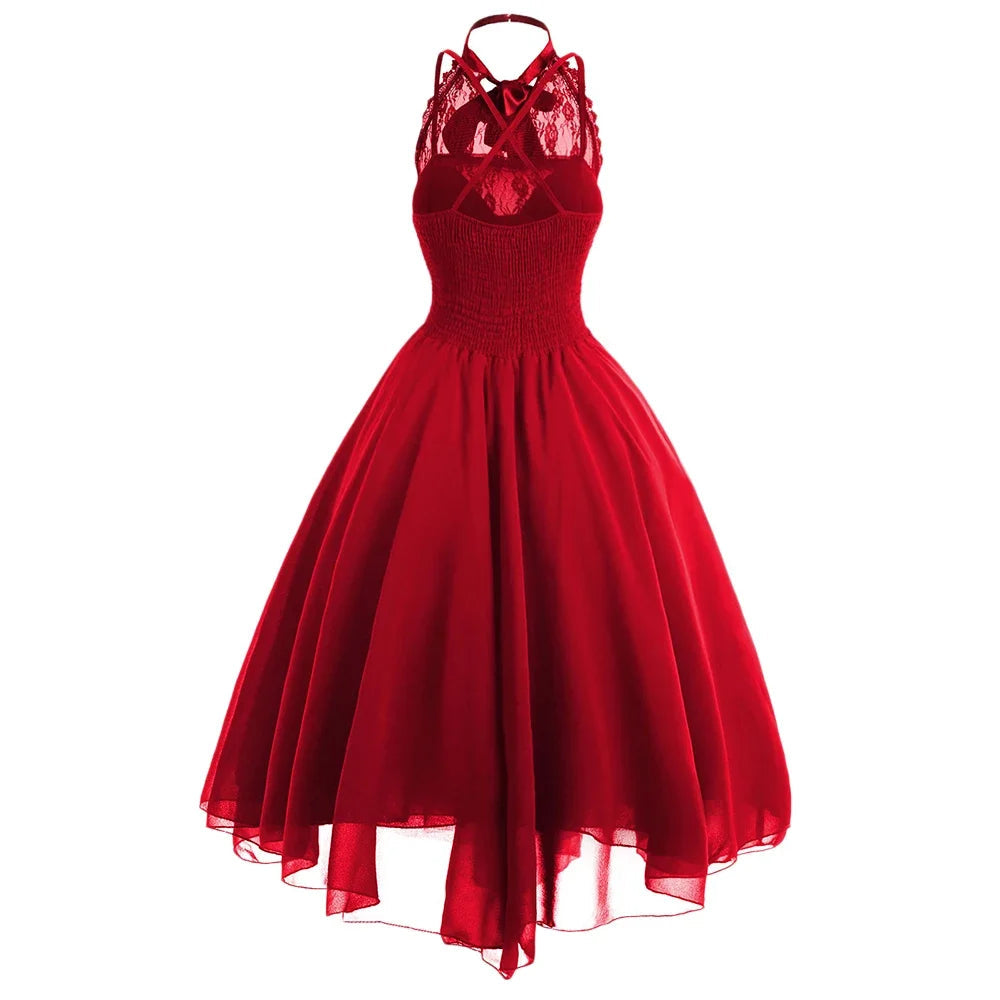 Sleeveless Victorian Steampunk Dress tendance