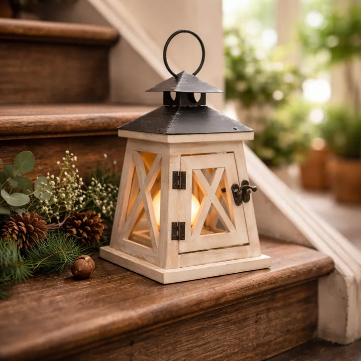 Small White Steampunk Lantern