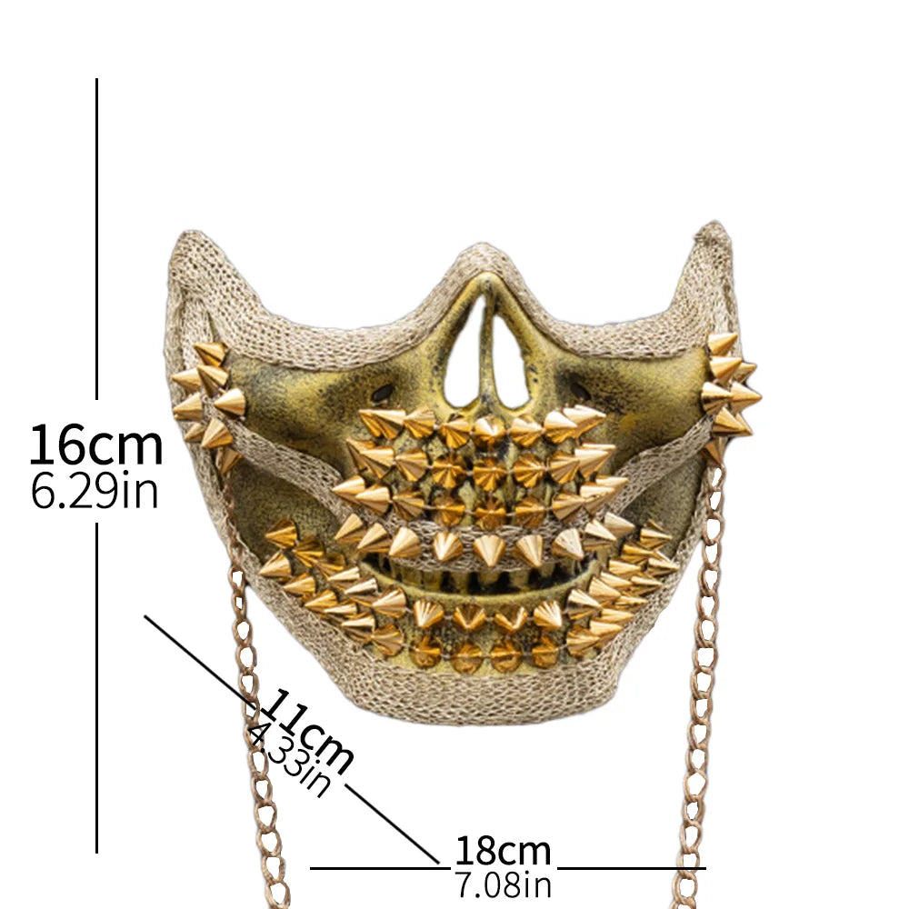 Spiked Steampunk Skull Mask unique