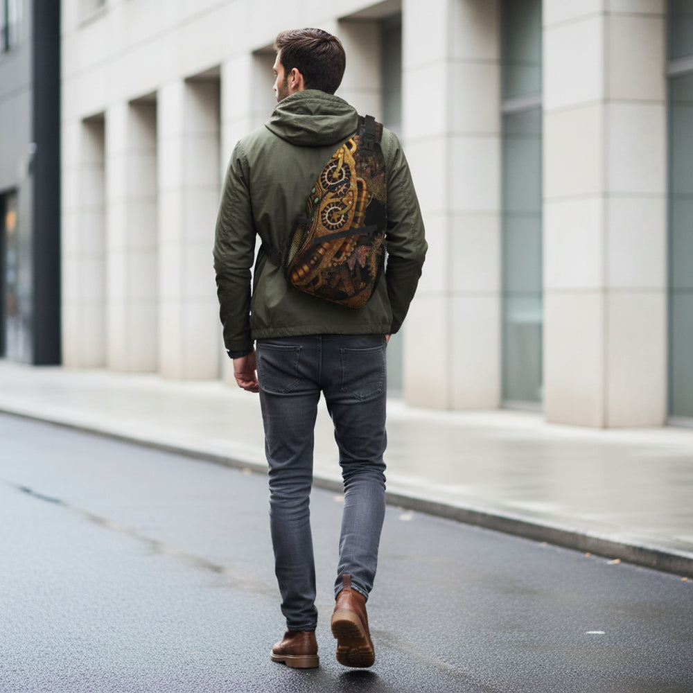 Steampunk-Print Bike Bag fashion
