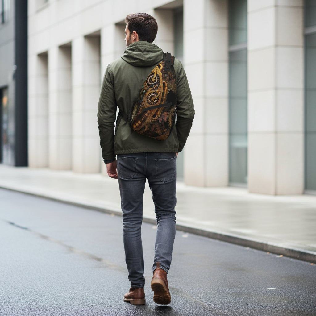 Steampunk-Print Bike Bag fashion