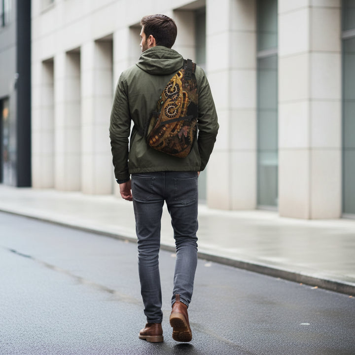 Steampunk-Print Bike Bag fashion