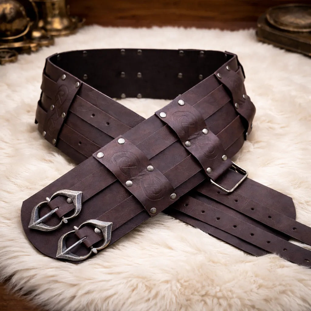 Steampunk-Style Medieval Belt Double Buckles 