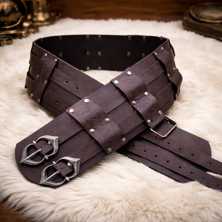 Steampunk-Style Medieval Belt Double Buckles 