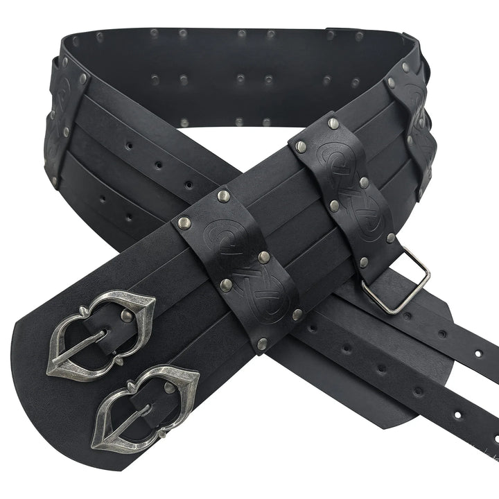 Steampunk-Style Medieval Belt Double Buckles  Knight